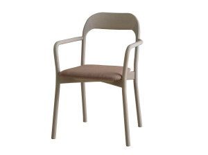 Мягкий стул из бука с подлокотниками