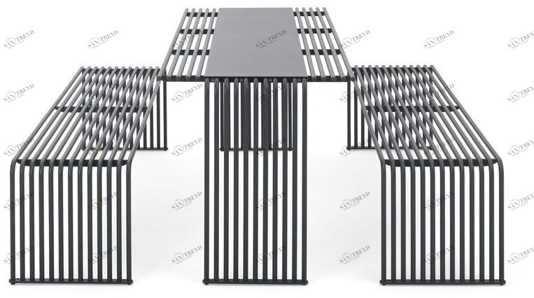 Urbantime Прямоугольный стол для общественных мест из металла Zeroquindici.015 sun-id-1418558