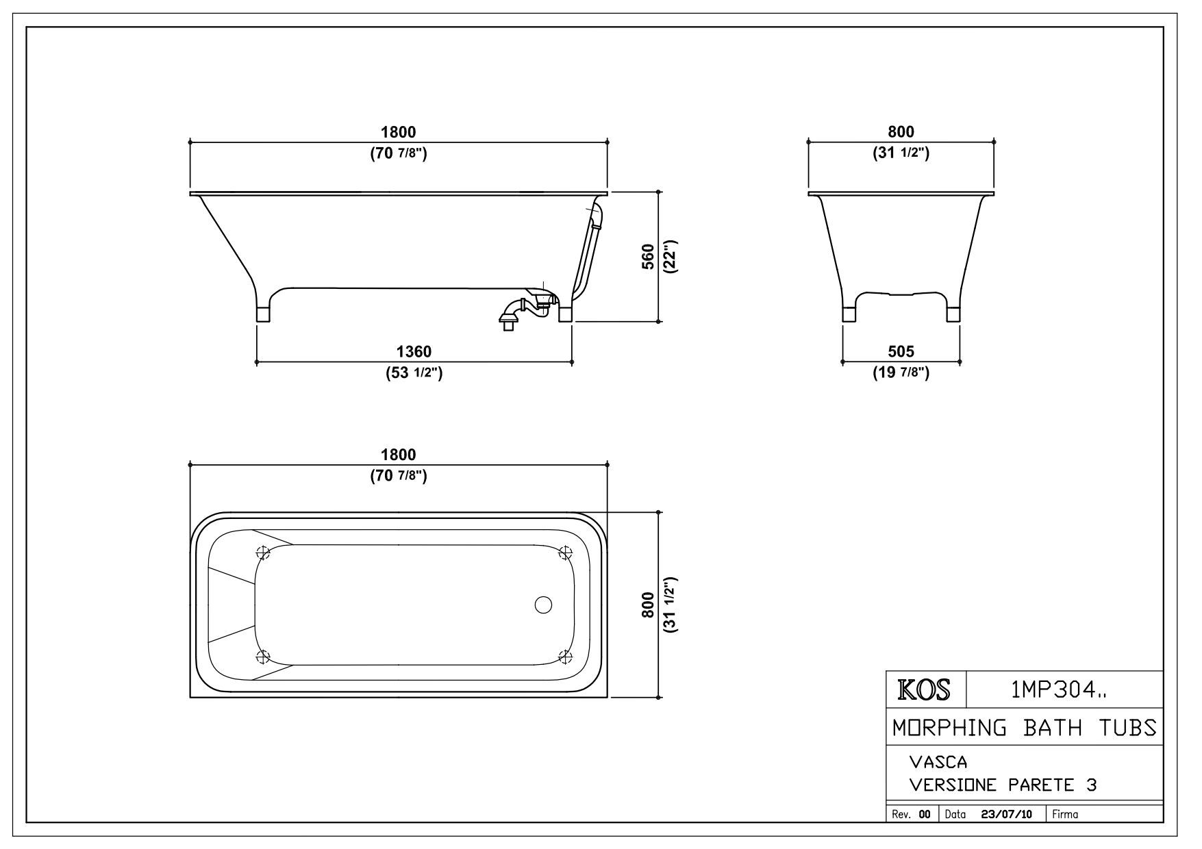 Прямоугольная ванна Zucchetti морфинг ARCH-00058812 - Вид №11
