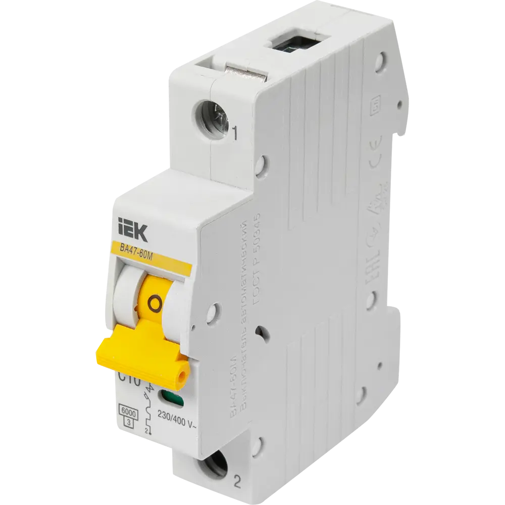 Автоматический выключатель IEK ВА47-60M для бытовых сетей 10А 82656895 STLM-0032964 - Вид №1