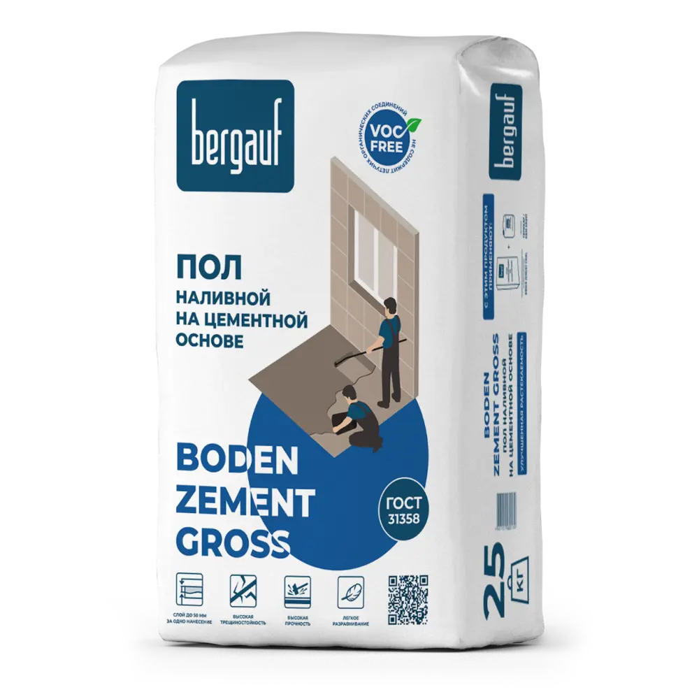 Наливной пол Bergauf Boden Zement Gross 25 кг STLM-2211163