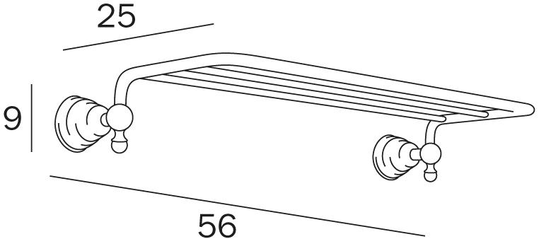 INDA® Полка для ванной из металла Raffaella A32680 - Вид №1