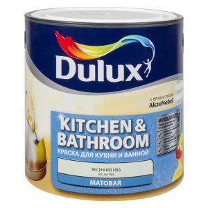 Краска матовая для кухни и ванной комнаты Dulux WillowT 2.5 л