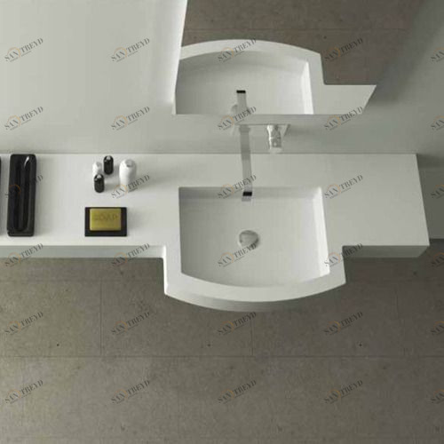 47026 Полувстраиваемая раковина консольная 50 см белая MOMA Design Woodtower 