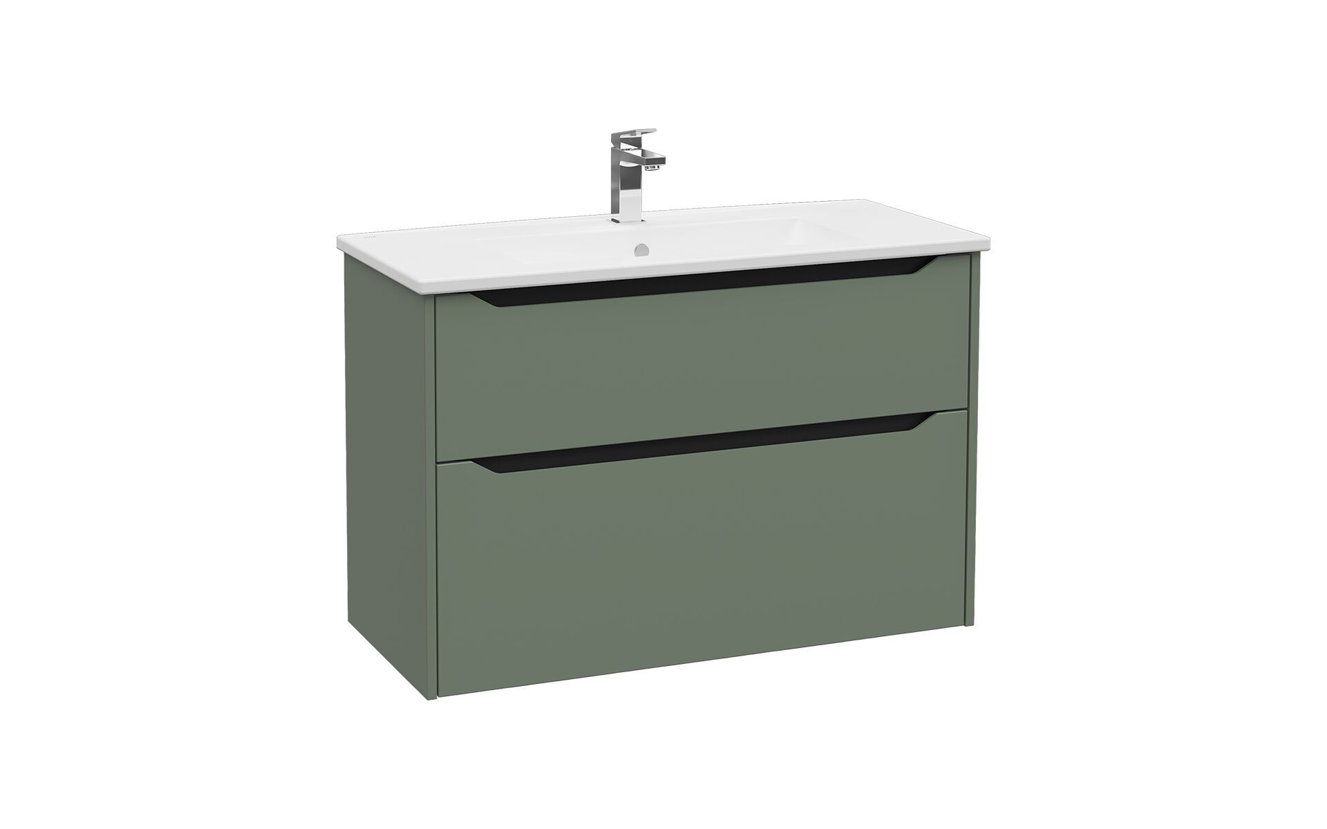 Подвесной шкаф для умывальника с ящиками со встроенной раковиной VitrA Bathrooms Integra Square ARCH-00108792 - Вид №5