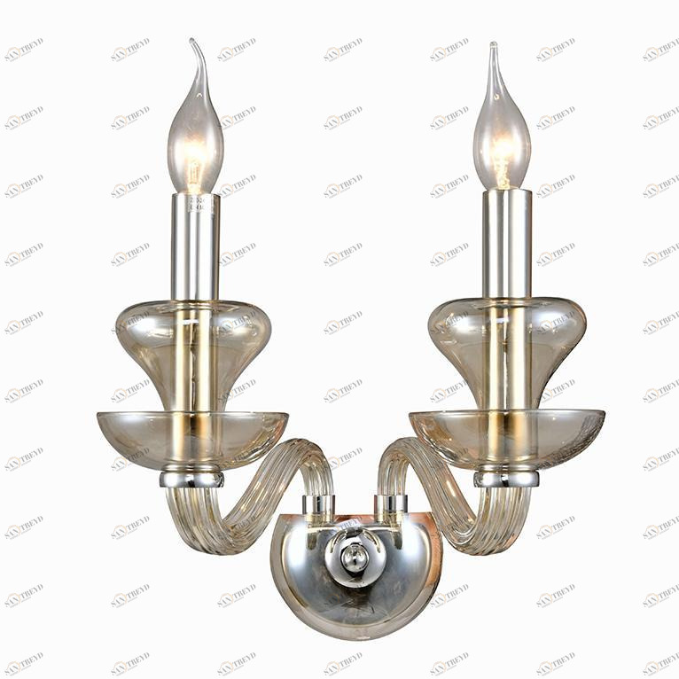 Бра Newport 1902/A cognac NEWPORT СВЕЧА 118998 Коричневый;прозрачный;хром 