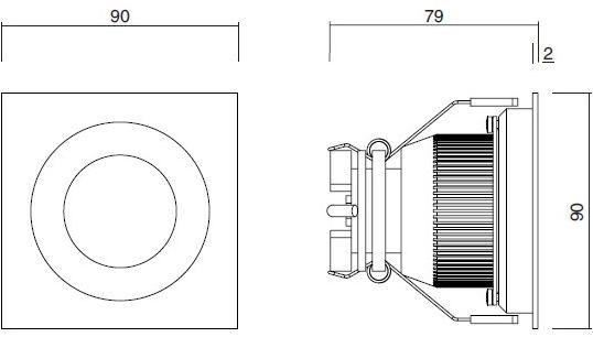 NEXO LUCE Встраиваемый алюминиевый светодиодный уличный светильник Recessed-wet area nexo luce 2636 - Вид №2