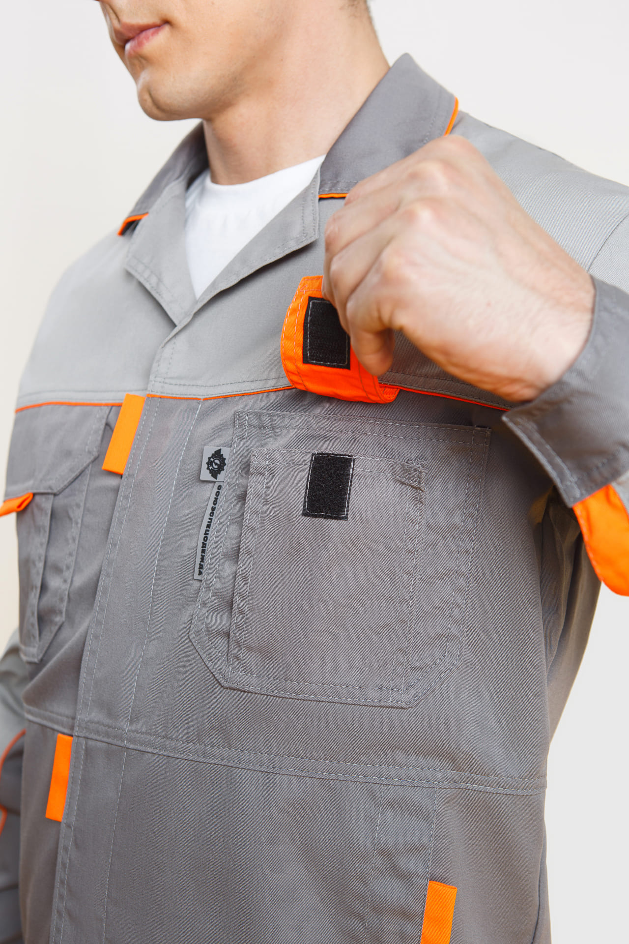 65275 Костюм "Профессионал-2" темно-серый со светло-серым  Летняя спецодежда  размер 60-62/194-200  - Вид №11