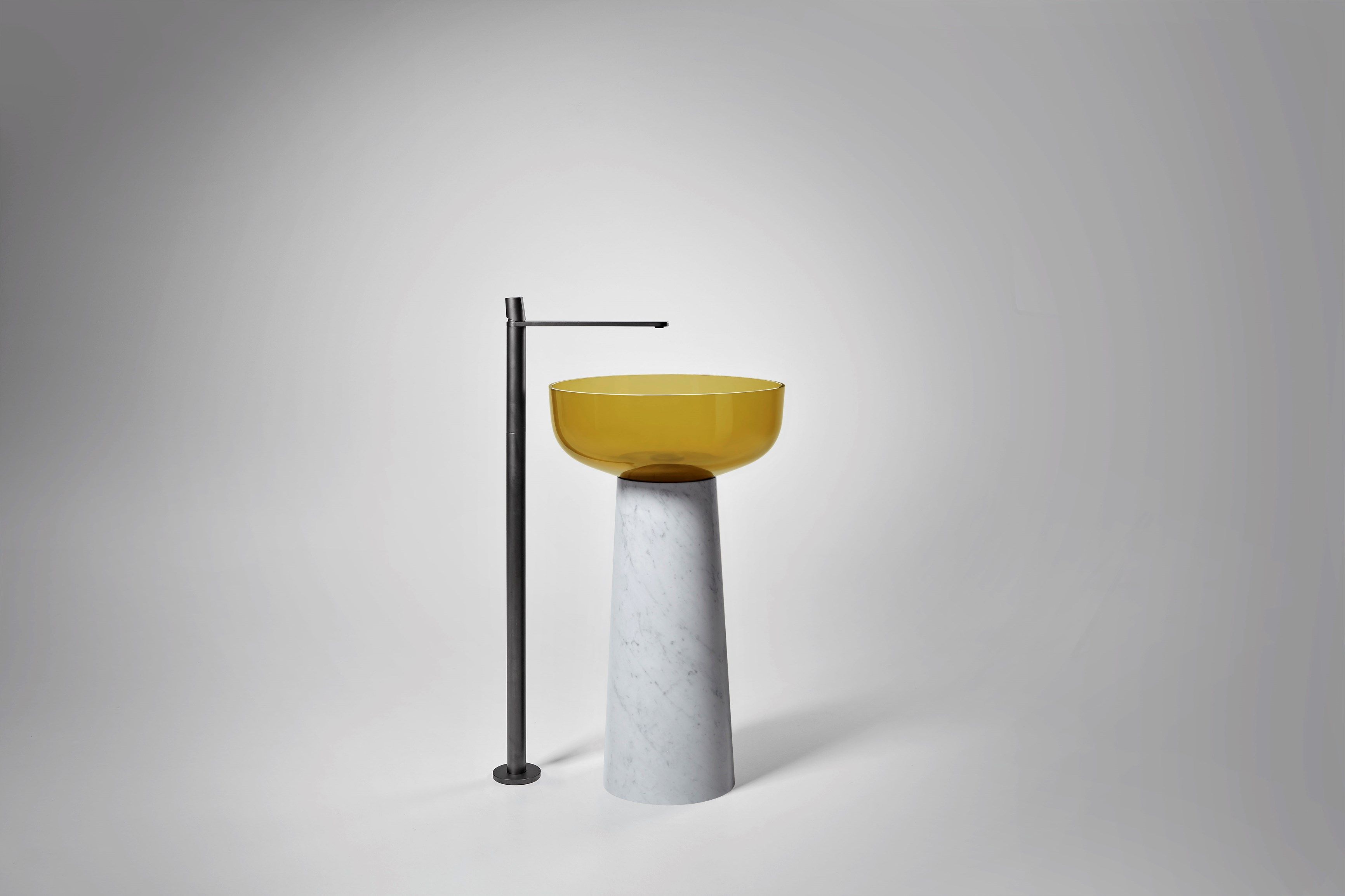 Каррарский мрамор отдельно стоящий круглый умывальник Antoniolupi ALBUME10 + ALBUME21 ARCH-00067725 - Вид №18