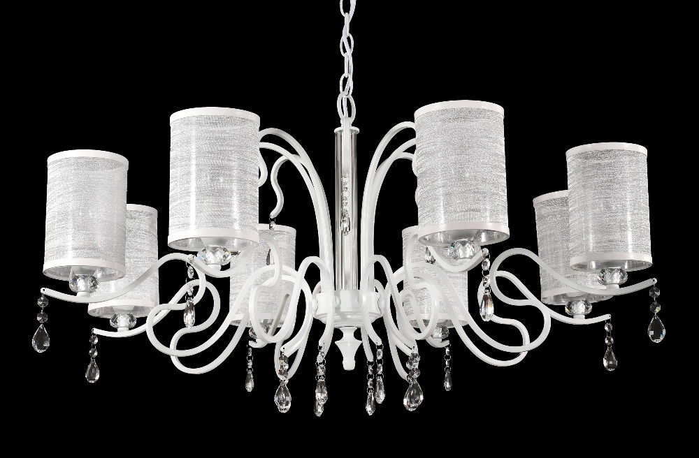 Подвесная люстра Crystal Lux Elisa White SP8 CRYSTAL LUX ДИЗАЙНЕРСКИЕ, ELISA WHITE 108733 Белый  - Вид №1
