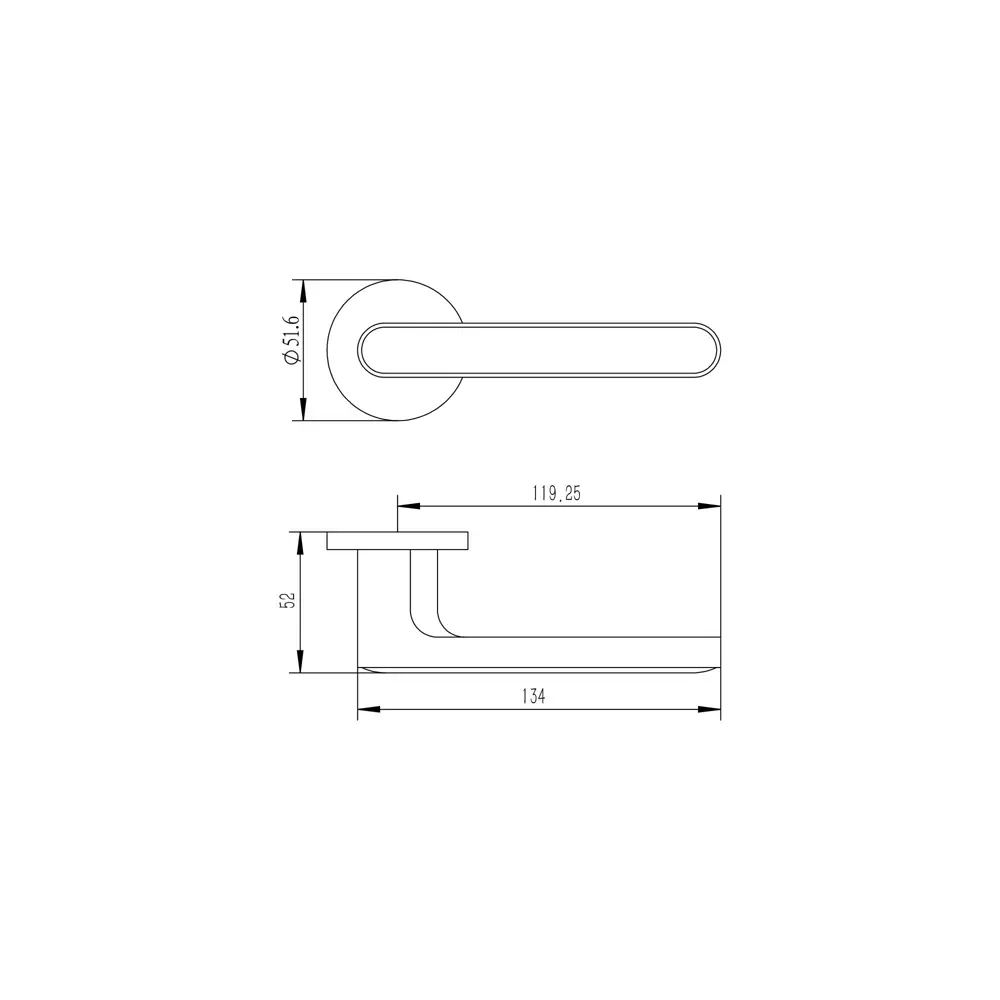Дверная ручка на розетке Edson EDS-19-R2 без запирания цвет никель STLM-2202343 - Вид №4
