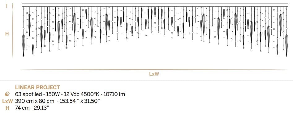 Кристалл светодиодный подвесной светильник Euroluce Lampadari отражения ARCH-00030362 - Вид №3
