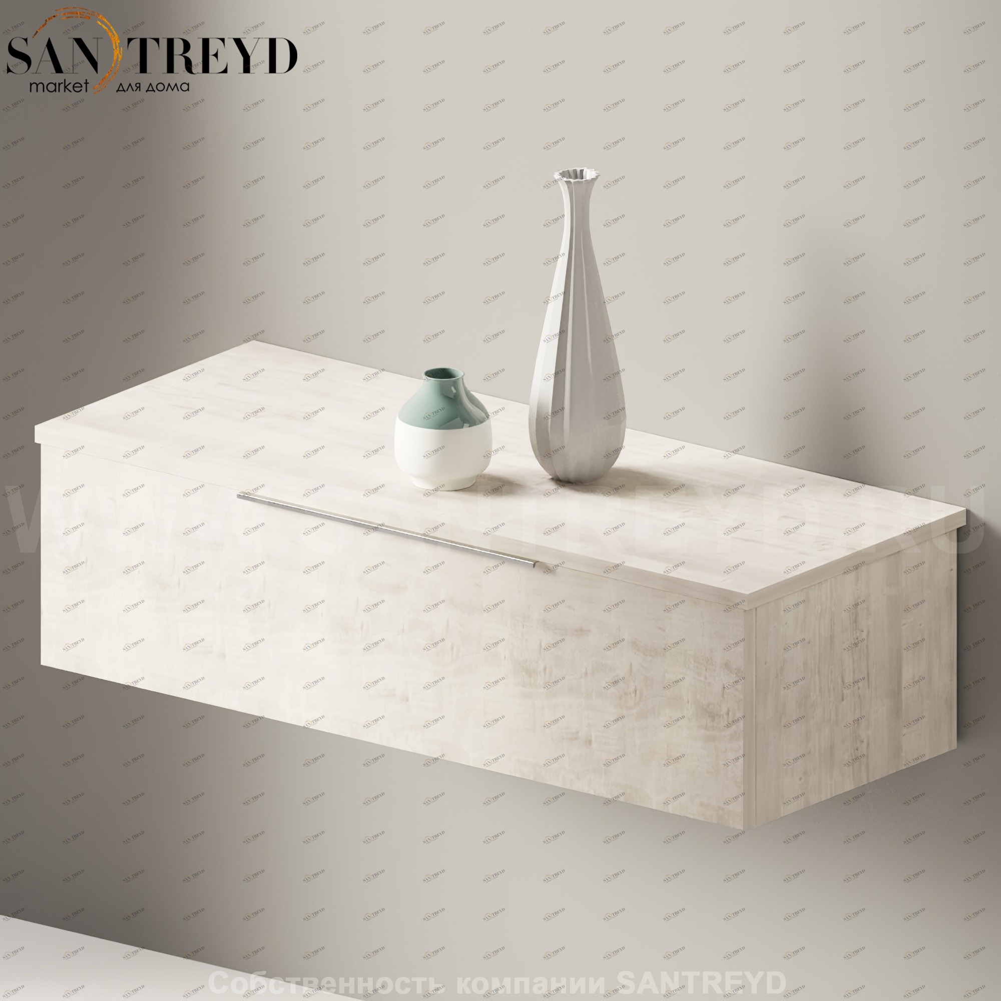 Flaminia BOX Настенная тумба 95 см с 1 ящиком BX298.WR Ceramica Flaminia BX298WR