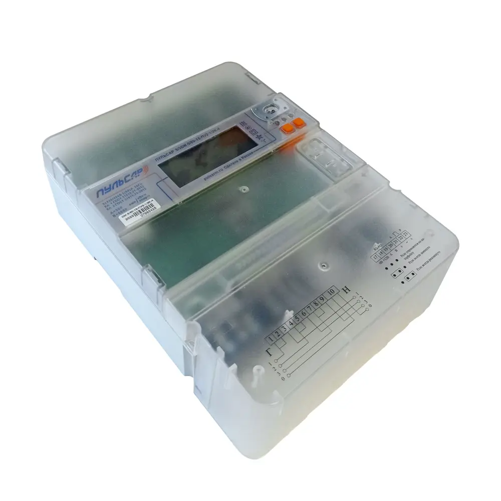 Счетчик электроэнергии RS-485x1ч трехфазный трехтарифный электронный 60 А Пульсар STLM-2091842 - Вид №1