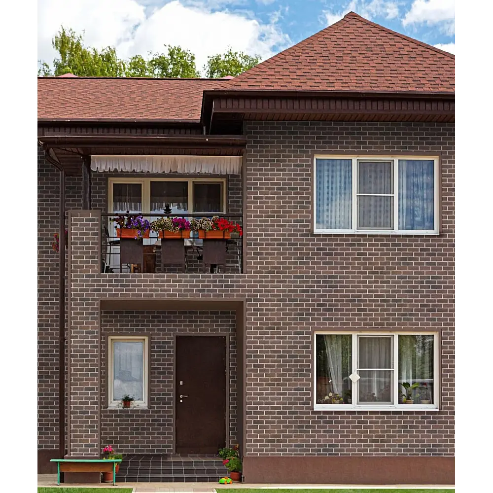 Фасадная плитка Hauberk 2.5 м² цвет шотландский 88292128 STLM-2057555 ТЕХНОНИКОЛЬ - Вид №3