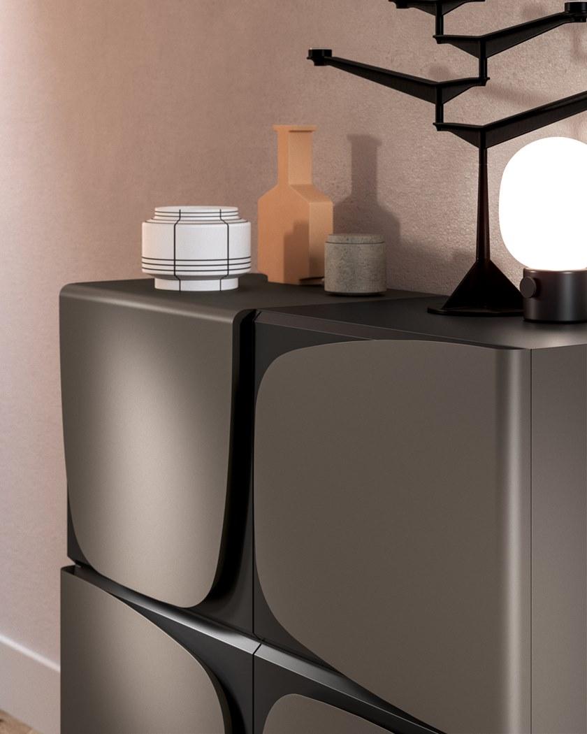 Ozzio Italia Буфет лакированный с распашными дверцами  X307  - Вид №4