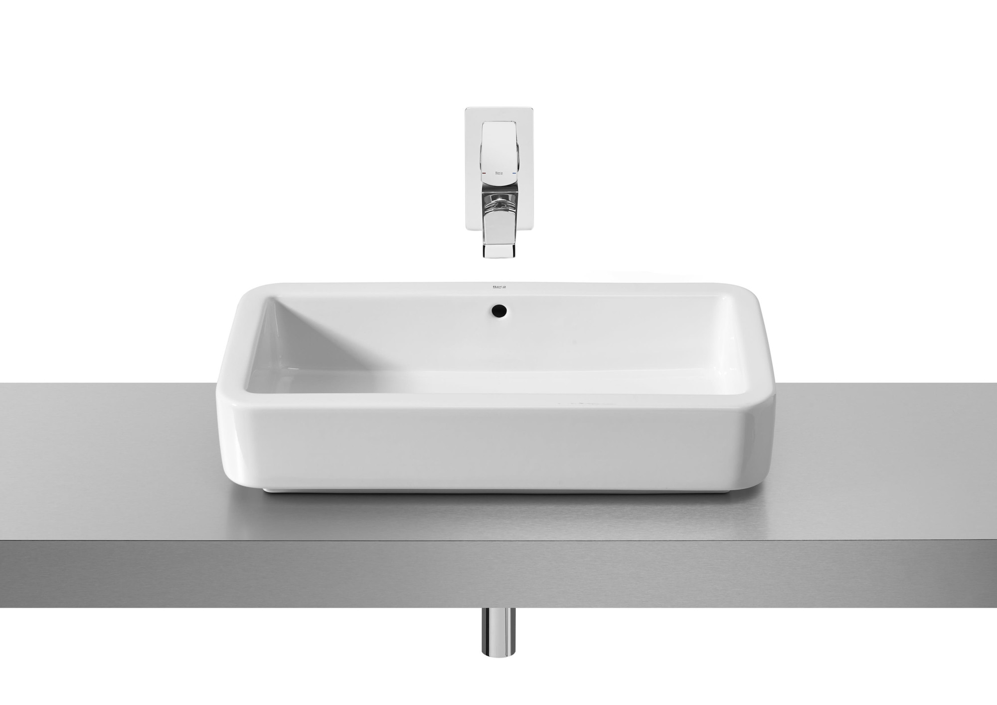 A327572000 Умывальник из фарфора на столешницу ROCA Element