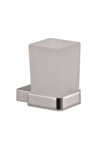 H6300/08CR Sanibano Enzo, настенный стеклянный стакан, цвет хром