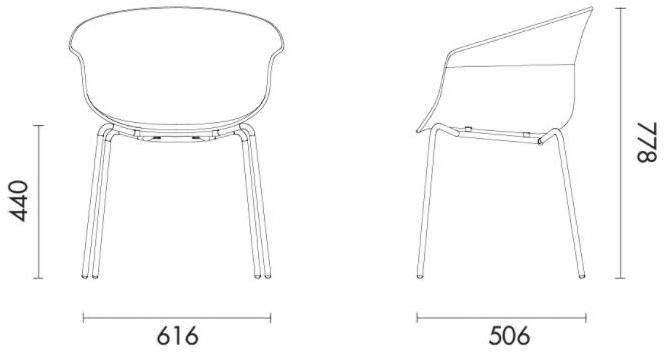 Grado Design Стул полипропиленовый с подлокотниками Queen Que-ch-01 - Вид №4