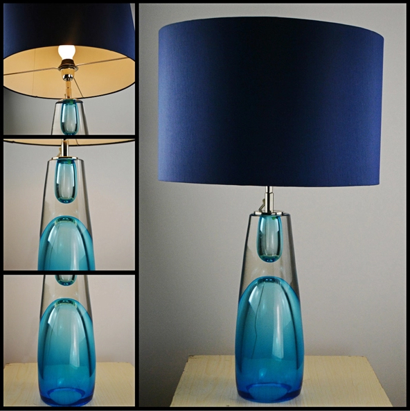 Настольная лампа 71х42 см синяя Crystal BRTL3022 DELIGHT COLLECTION  00-3882443 Прозрачный;синий  - Вид №1