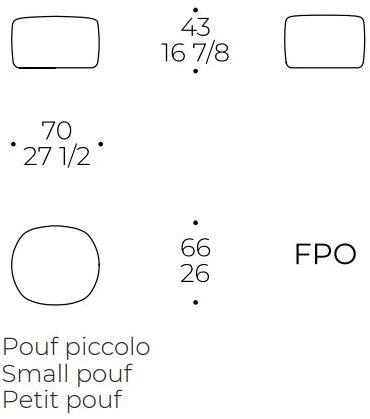 Liu Jo Living Collection Прямоугольный пуф из ткани с обивкой Ceci est un caillou sun-id-1437057 - Вид №9