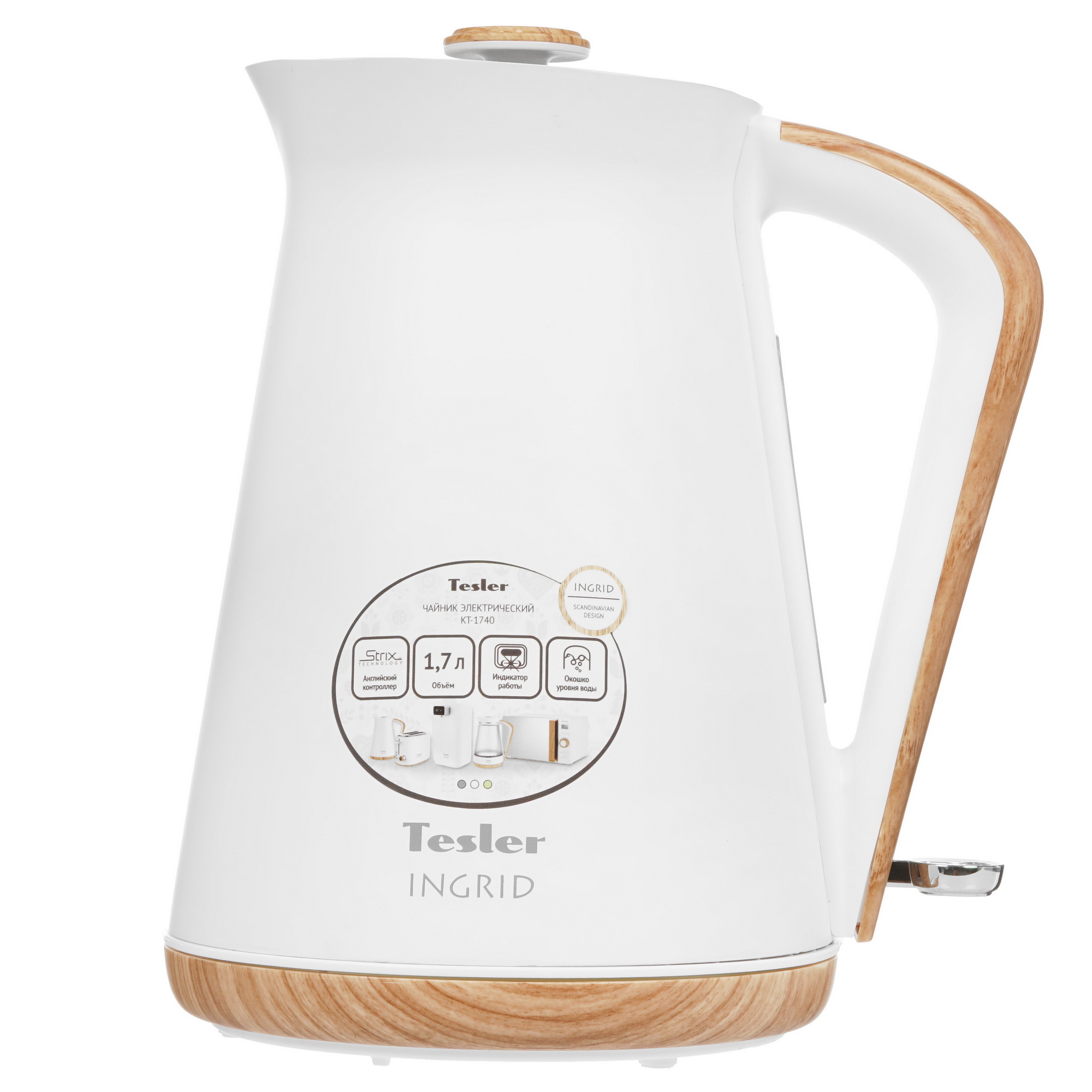 8161065 Электрочайник Tesler KT-1740 белый STDN-0142277
