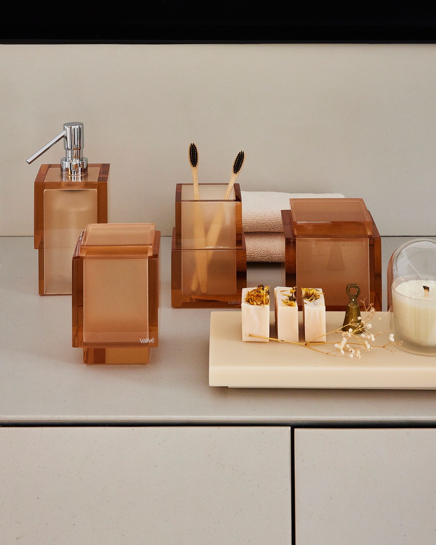 Держатель для хлопковых палочек из смолы с крышкой Vallvé METRO ARCH-00091522 - Вид №8