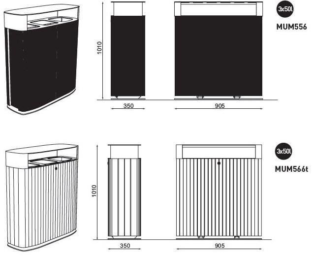 mmcité1 Контейнер для мусора для раздельного сбора Minium sun-id-1351489 - Вид №6