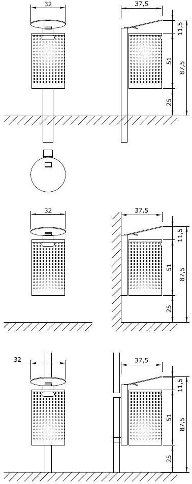 Euroform W Контейнер для мусора из металла  225l, 226l  - Вид №7