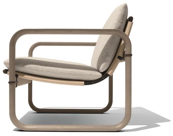 Giorgetti Садовое кресло из ясеня с подлокотниками, обитое в современном стиле Loop sun-id-1461653 - Вид №2