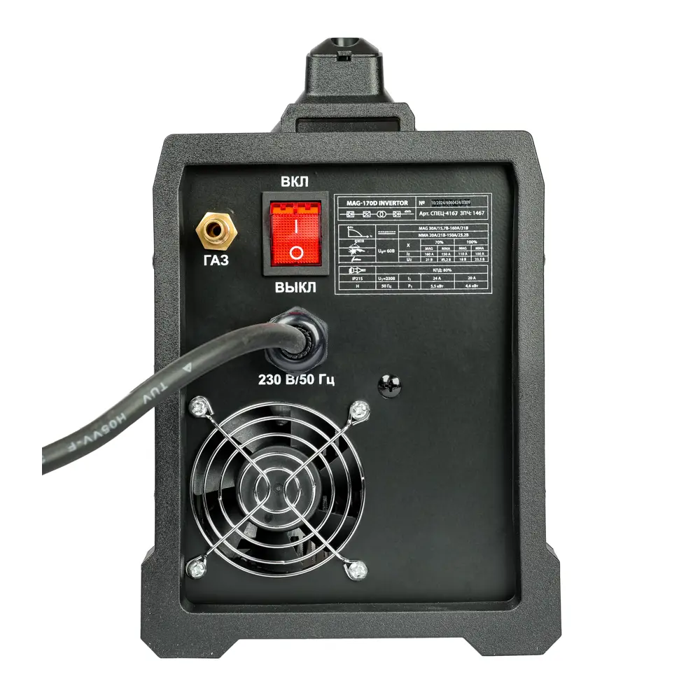 Сварочный полуавтомат СПЕЦ MAG-170D для профессиональной сварки MIG/MAG и MMA 89439260 STLM-1576332 - Вид №2