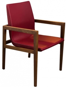 Duvivier Canapés Мягкое кожаное кресло с подлокотниками Gustave