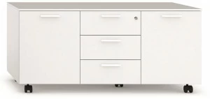 Bralco Низкий офисный ящик для хранения из дерева с распашными дверцами Eko