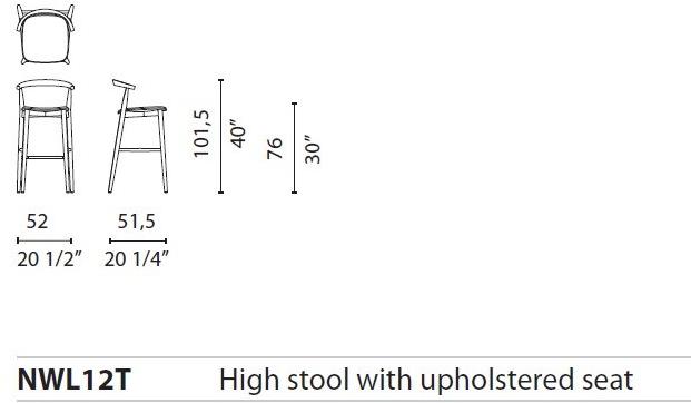 Cappellini Высокий стул в золе Newood sun-id-1368874 - Вид №19
