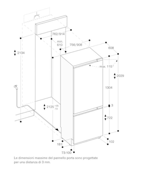 Встроенный холодильник с морозильной камерой GAGGENAU серия 400 ARCH-00067128 - Вид №4