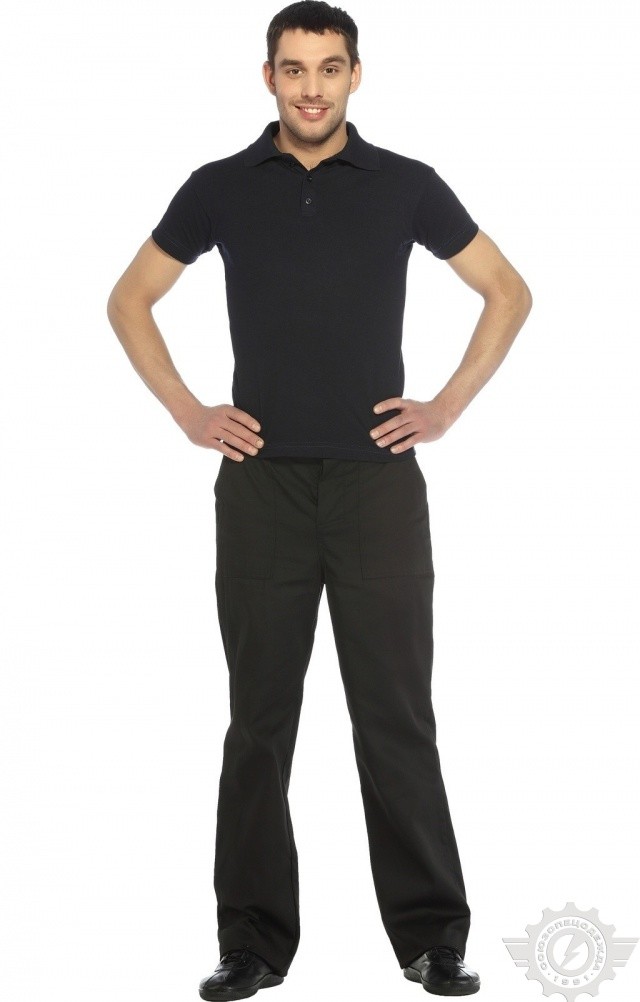 66361 Тенниска-поло синяя  Одежда для салонов красоты  размер XS (44) Спецодежда  - Вид №9