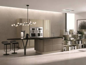 Aster Cucine Лакированная кухня с островом Domina