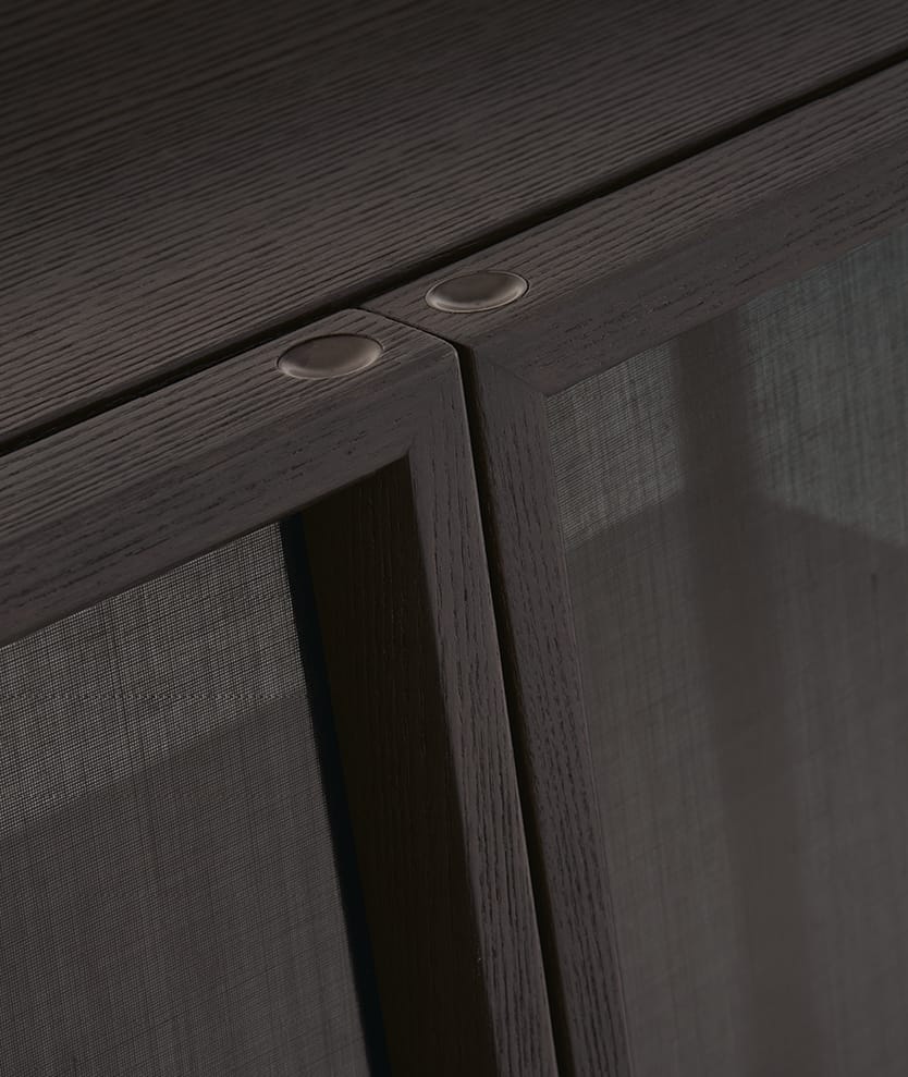 Деревянный и стеклянный шкаф с распашными дверцами Poliform Aiko ARCH-00048464 - Вид №3