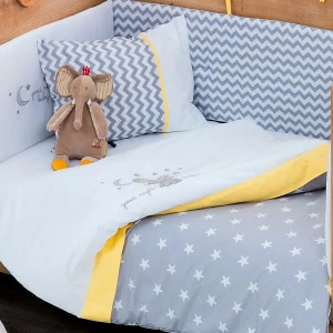 Комплект детского постельного белья для кроватки 70х110 см серый Happy Nights CILEK  00-3832511 Серый