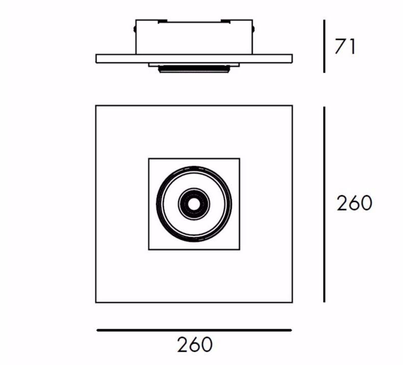 Milan Iluminacion Квадратный регулируемый светодиодный прожектор Marc 3366 - Вид №2