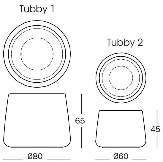 Низкий садовый горшок из полиэтилена Magis Tubby ARCH-00153055 - Вид №2