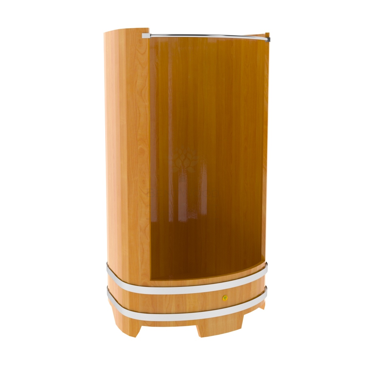 1847 Душевая кабина большая с держателем для шторки натуральная премиум Alyarus 