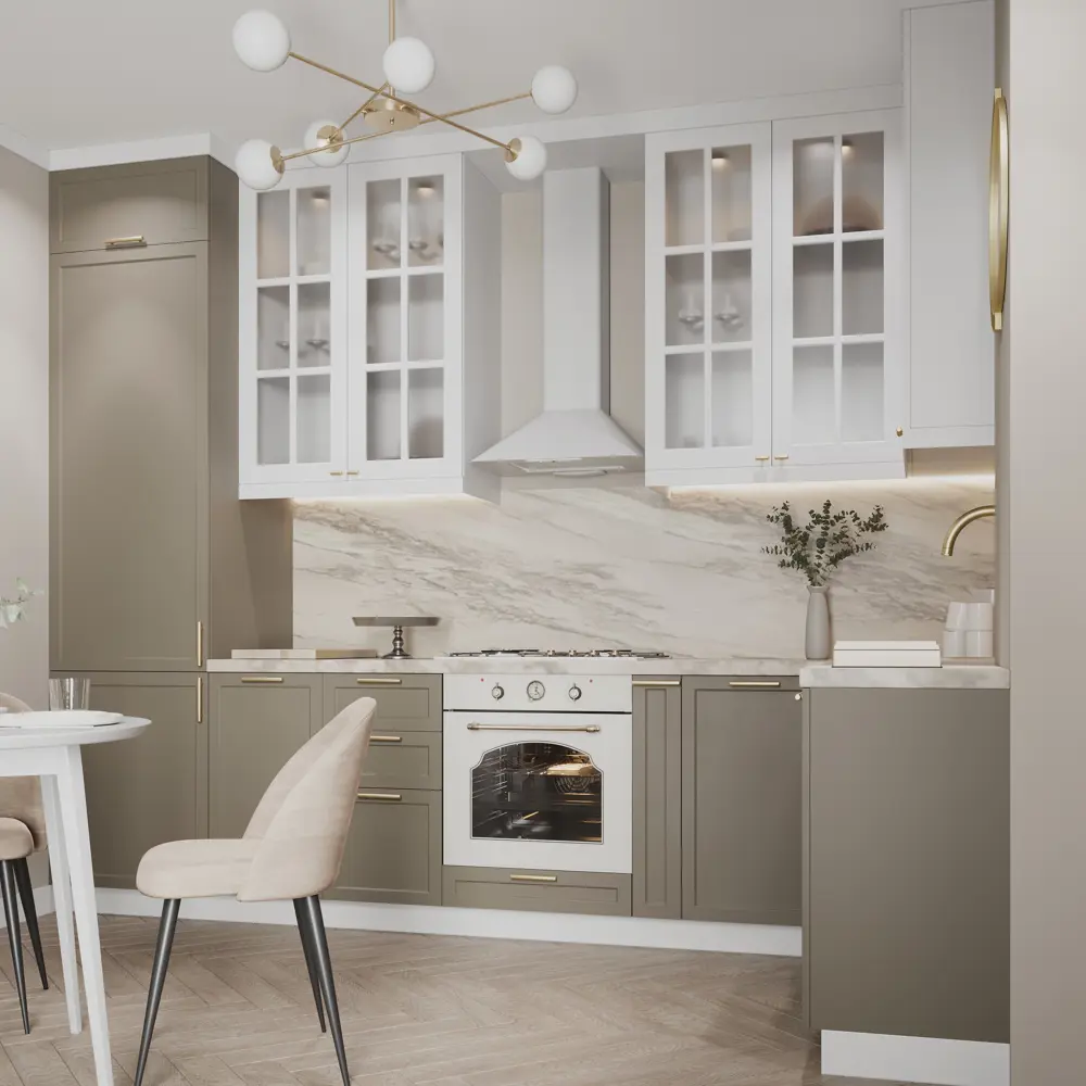 Фасад кухонный DELINIA ID Ньюпорт 80x25 см матовый топо с филенкой 82010414 STLM-0017300 - Вид №6