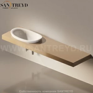 Flaminia IO e SI Столешница с отверстием под раковину от 100 до 250 см коричневая IO75M4.7503