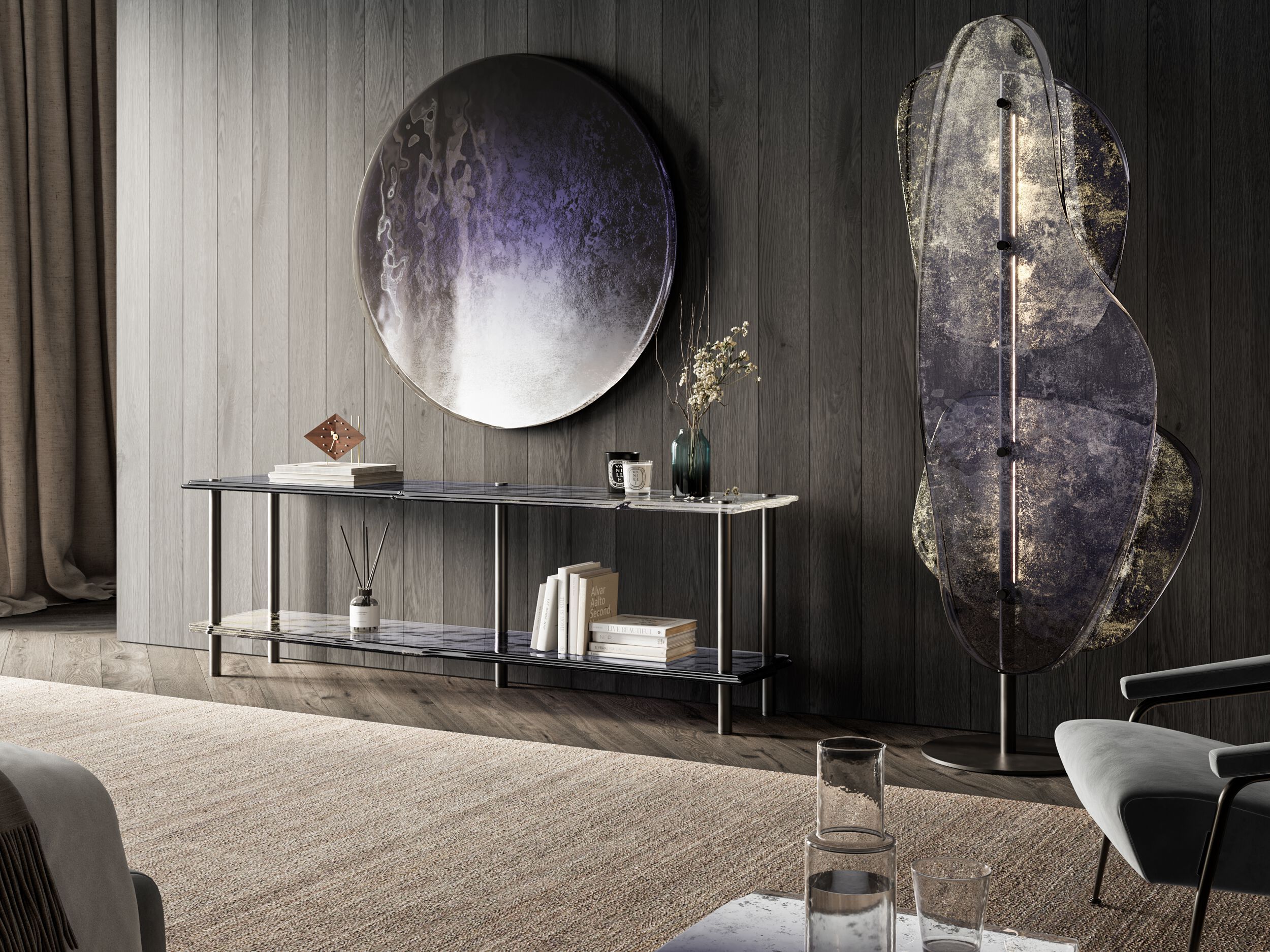 Стеклянная прямоугольная консоль ARTE VENEZIANA Melt ARCH-00055938 - Вид №2