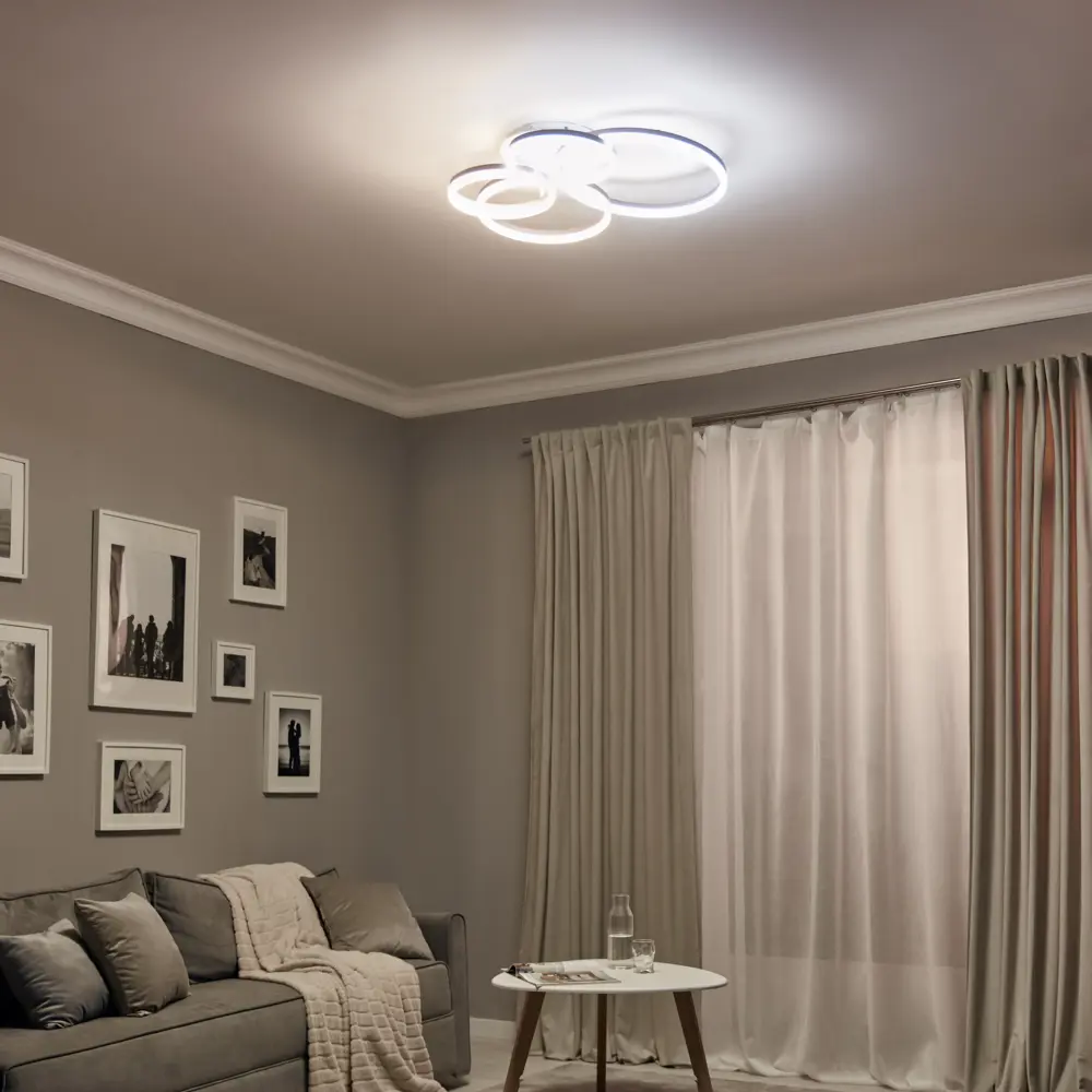 Люстра потолочная светодиодная диммируемая Ritter Eclipse 52084 3 с д/у 124 Вт 31 м² 2700К-6500К цвет белый/коричневый 84339757 STLM-2110216  - Вид №14