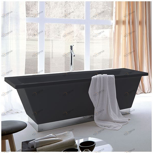 Ванна Gruppo treesse Conthea V1211AC-C чёрная отдельностоящая прямоугольная V1211ACC