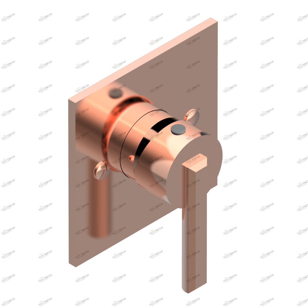 G8B-6540B Внешняя часть смесителя для душа однорычажного встраиваемого в стену 06540 Thg-paris Les Ondes с рукоятками Розовое золото G8B 6540B CAT.F