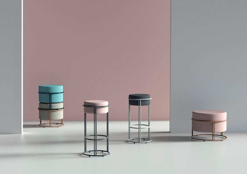 Mobboli Высокий табурет со встроенной подушкой и подставкой для ног Up Up38sto75 - Вид №1