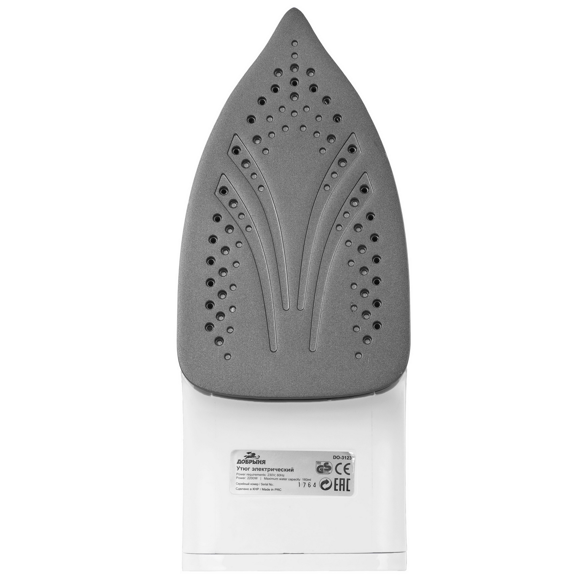 9232425 Утюг Добрыня DO-3123 белый STDN-0009517 - Вид №3